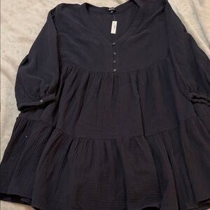 Madewell Black Lightspun Dress